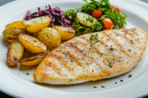 Preparando o filé de tilápia