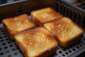 Torrada Airfryer com Alho, Queijo e Ervas: Crocante e Saborosa