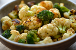 Brócolis e Couve Flor na Airfryer com Alho e Limão