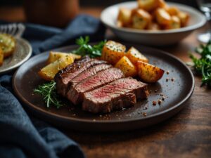 Bife de Patinho na Airfryer com Alho e Ervas Aromáticas