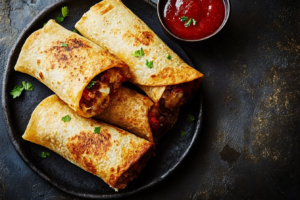 Wrap na Airfryer: Delícia de Frango com Cream Cheese e Legumes