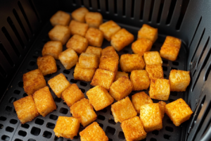 Salgadinho de crepioca na Airfryer com Queijo e Ervas