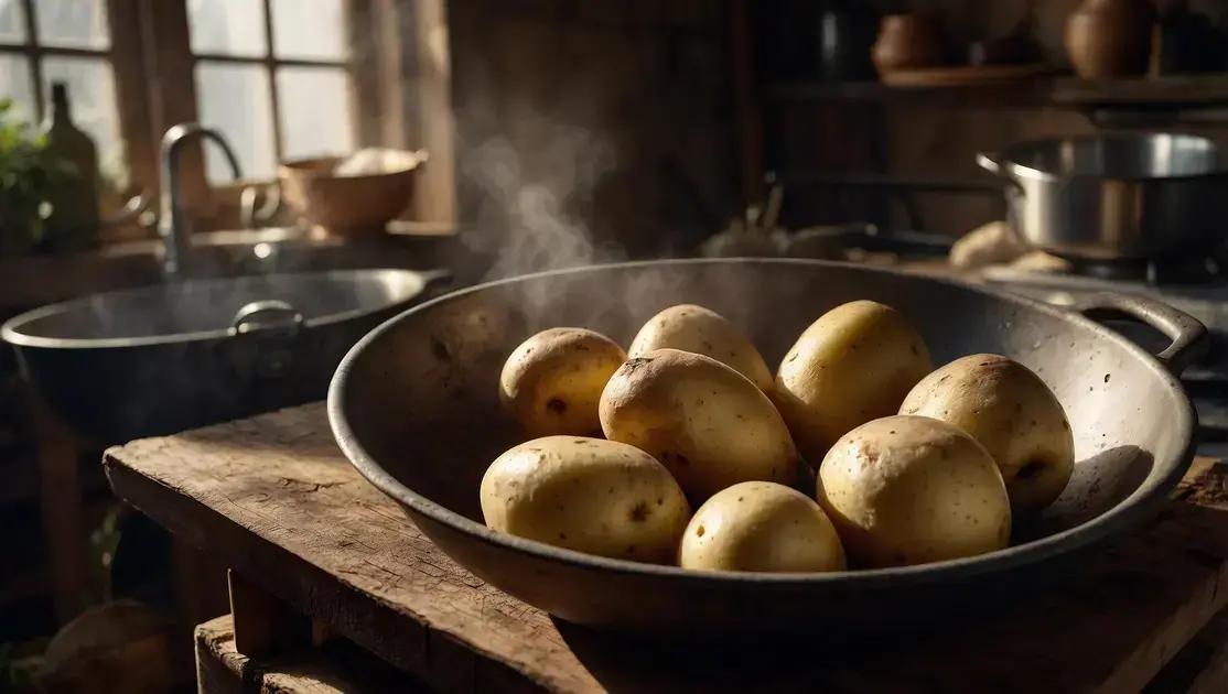 Os benefícios de cozinhar a batata sem descascar
