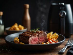 Bisteca bovina na airfryer: suculenta com tempero especial