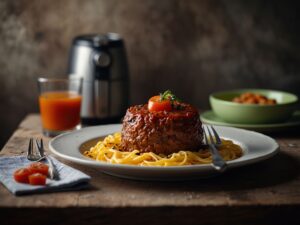 Bolo de Carne Moída na Airfryer com Queijo e Temperos Especiais