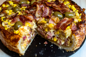 Torta Portuguesa na Airfryer com Recheio de Presunto e Queijo