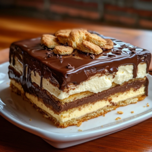 Pavê de Bolacha Maizena com Chocolate e Creme de Leite