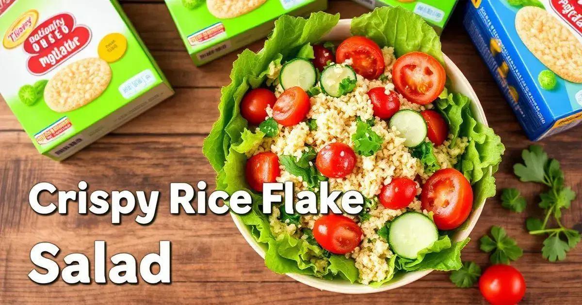 Receita 4: Salada Crocante com Flocos de Arroz