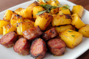 Linguiça com mandioca na AirFryer: Delícia rápida e fácil!
