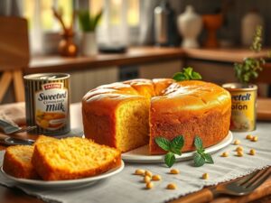 Bolo Flocão de Milho com Leite Condensado na AirFryer