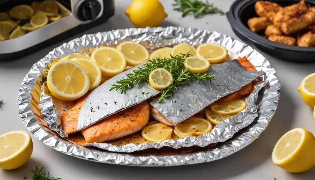 Receitas fáceis de peixe na airfryer com papel alumínio Receitas fáceis de peixe na airfryer com papel alumínio