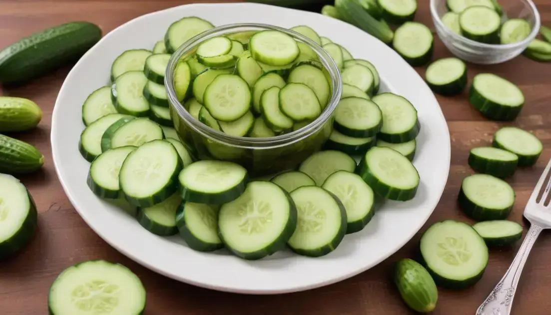 Benefícios do consumo de conserva de pepino pequeno