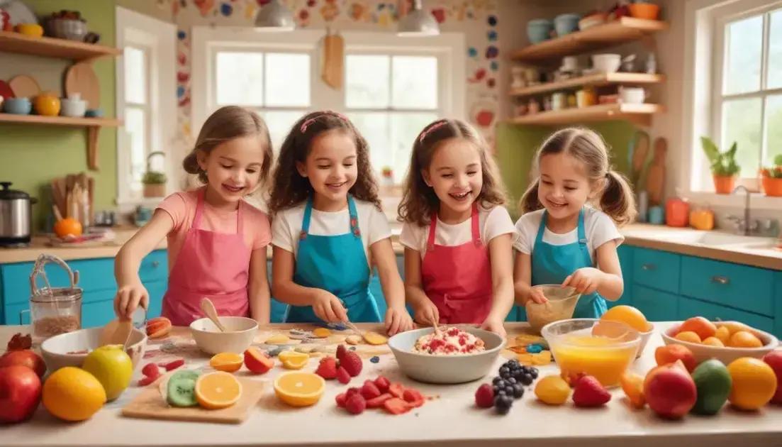 como envolver crianças no preparo de sobremesas