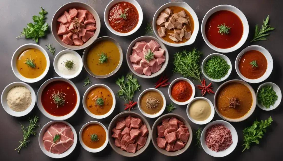 Sugestões de marinadas e temperos ideais Sugestões de marinadas e temperos ideais