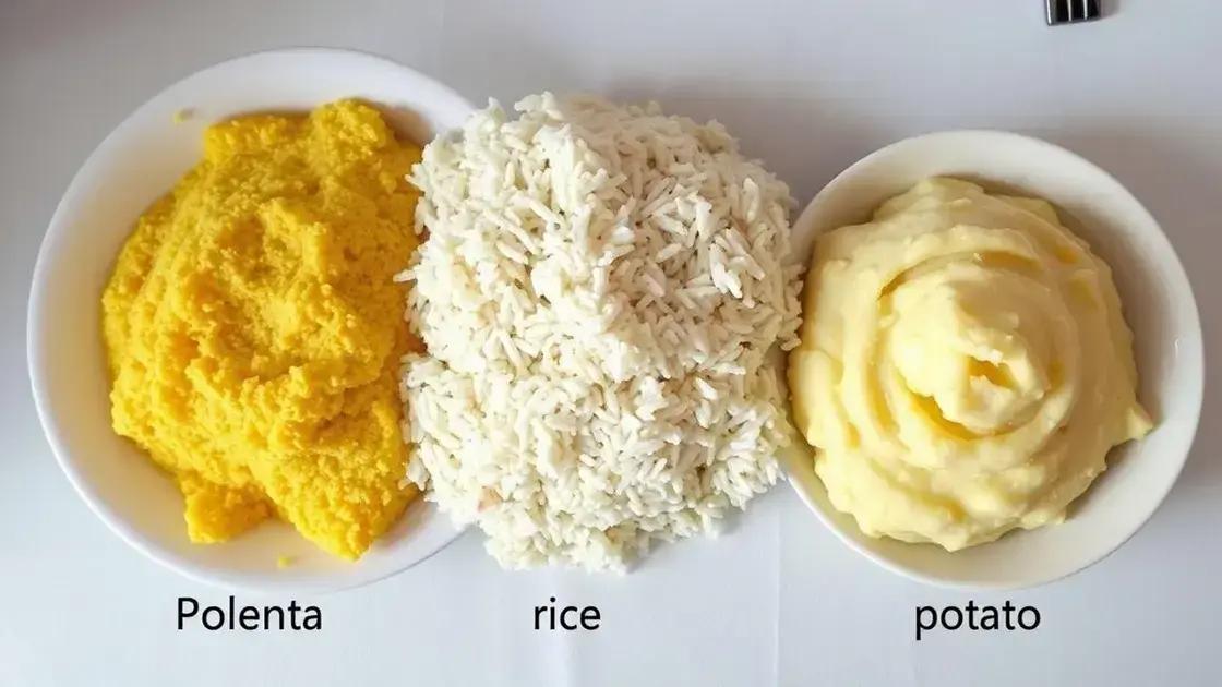 Comparação entre polenta e outros acompanhamentos Comparação entre polenta e outros acompanhamentos