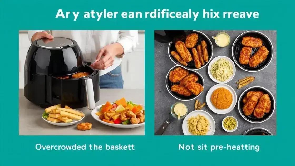 Erros comuns ao usar a airfryer