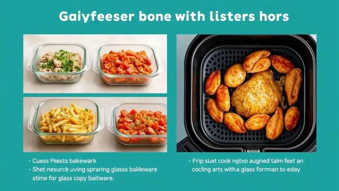 Dicas para otimizar o uso da airfryer com formas de vidro