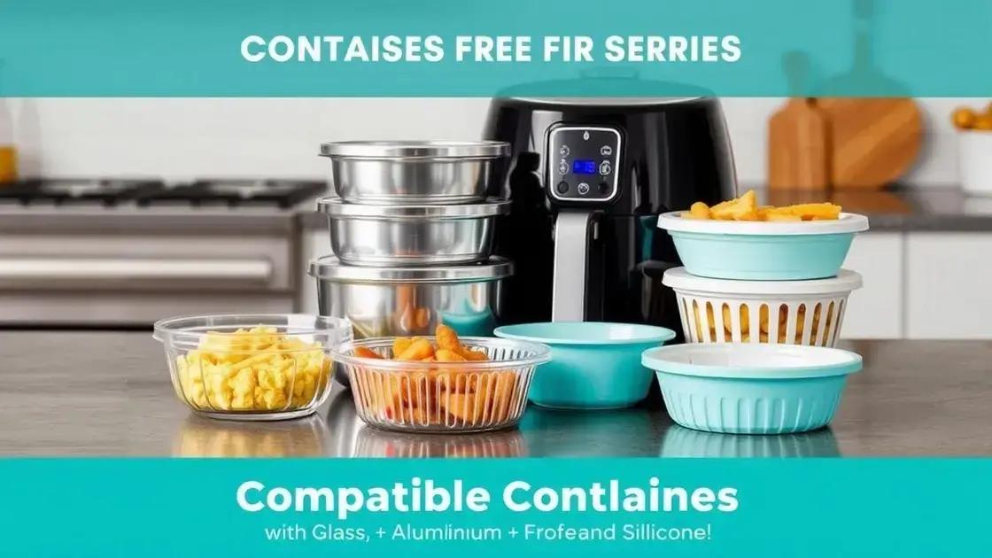 Tipos de recipientes compatíveis