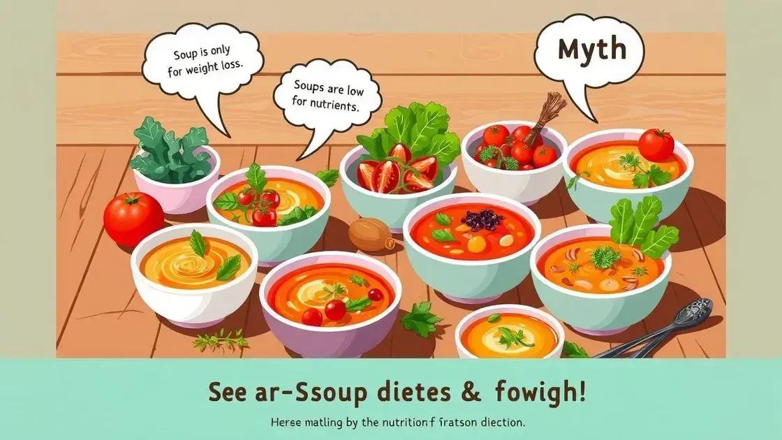 Mitos comuns sobre a dieta das sopas