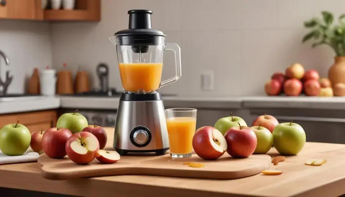 Como fazer suco de maçã no liquidificador
