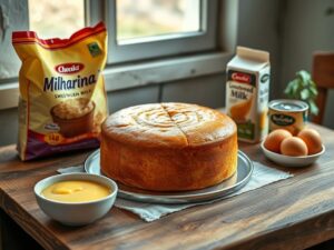Bolo de Milharina com Leite Condensado na Airfryer