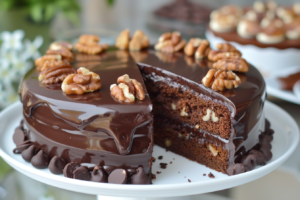 Receita de Bolo de Chocolate na AirFryer com Nozes