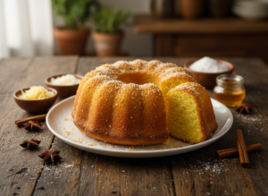 Bolo de Cuscuz com Queijo e Coco