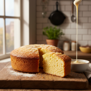 Bolo de Milharina com Leite Condensado na Airfryer