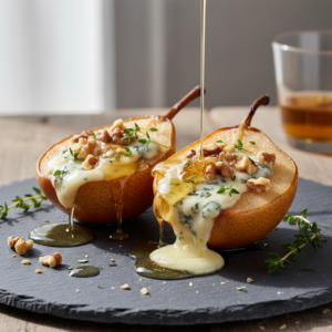 Pera Assada com Gorgonzola na Airfryer