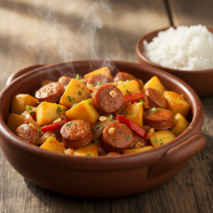 Batata com Salsicha à Brasileira