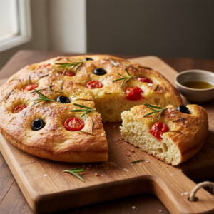 Focaccia Brasileira na Airfryer com Ervas Aromáticas
