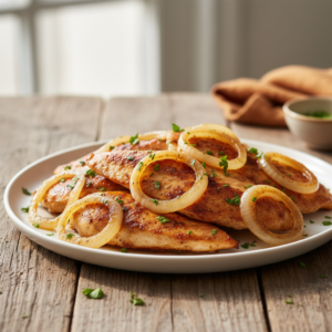 File de Frango Acebolado na Airfryer Delicia do Sabor