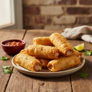 Enroladinho com MASSA DE PASTEL na AirFryer: Delícia Rápida e Fácil