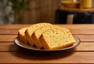 Delicioso Bolo de Cuscuz na Air Fryer