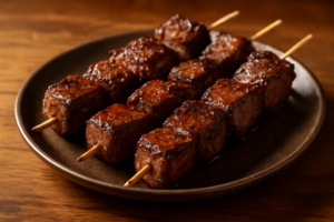 Espetinho de Xixo de Alcatra na Airfryer