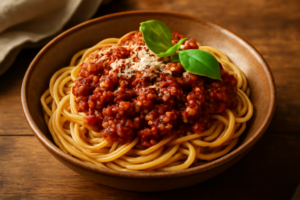 Macarrão de Panela de Pressão com Carne Moída
