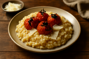 Risoto com Tomate Assado na Air Fryer