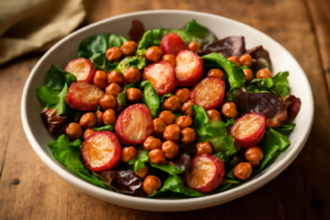 Salada com Rabanete e Grão-de-Bico na Air Fryer