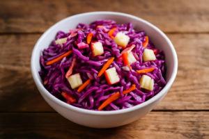 Salada de Repolho Roxo com Maçã e Cenoura