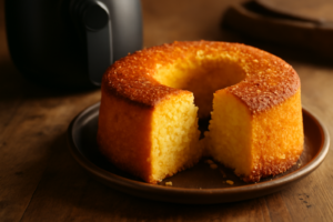 Bolo de Cuscuz Fácil na Air Fryer